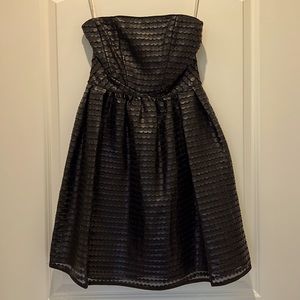 Shoshanna leather strapless dress